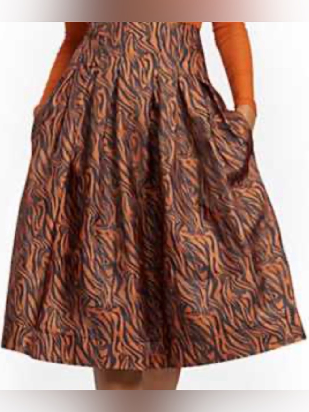 7th avenue NY & CO Women's Multicolor Patterned A-Line Skirt size 20